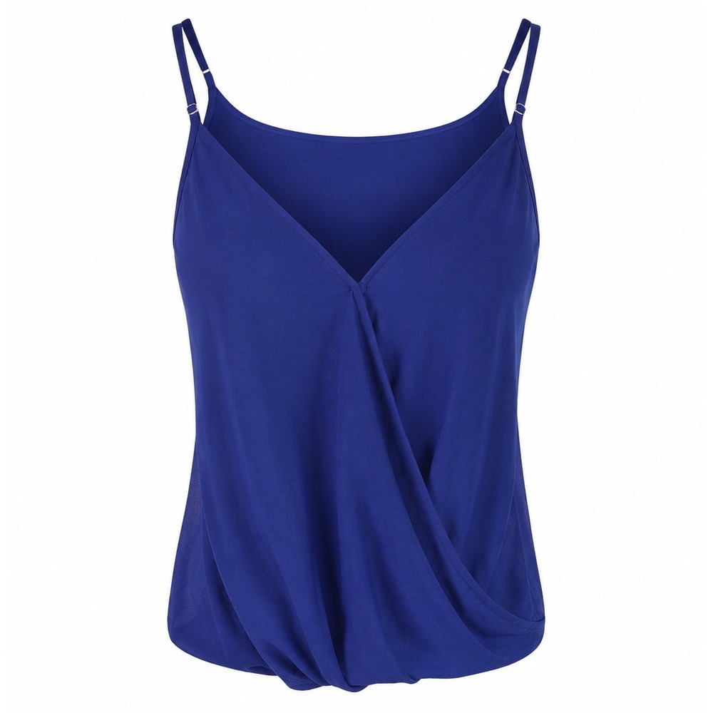 Lush Surplice Wrap Camisole Violet Blue Womens Small Adjustable Strap Consign